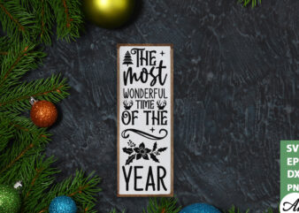 The most wonderful time of the year Porch Sign SVG t shirt designs for sale