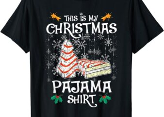 This Is My Christmas Pajama Shirt Funny Christmas Cake T-Shirt