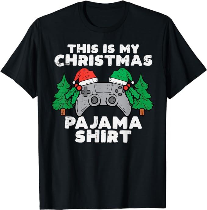This Is My Christmas Pajama Shirt Video Games Boys Men Xmas T-Shirt