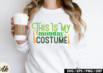 This is my monday costume Retro SVG t shirt designs for sale