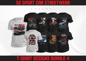 Sport car t-shirt designs bundle 4 | sport car poster designs | jdm designs | t-shirt pod designs | sport car streetwear designs | dtg | dtf