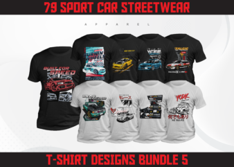 Sport Car T-Shirt Designs Bundle 5 | Sport Car Poster Designs | JDM Designs | Truck Designs | Sport Car Streetwear Designs | Dtg | Dtf