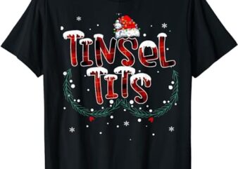 Tinsel Tits & Jingle Balls Funny Matching Christmas Couples T-Shirt