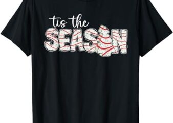 Tis The Season Christmas Lights Tree Cakes Debbie Groovy T-Shirt