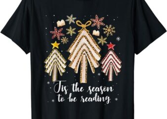 Tis The Season To Be Reading Librarian Christmas Tree T-Shirt