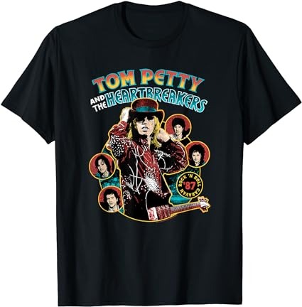 Tom petty and the heartbreakers rock n roll caravan top hat t-shirt