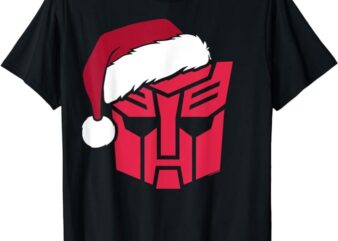 Transformers Christmas Autobots Santa Hat Logo T-Shirt