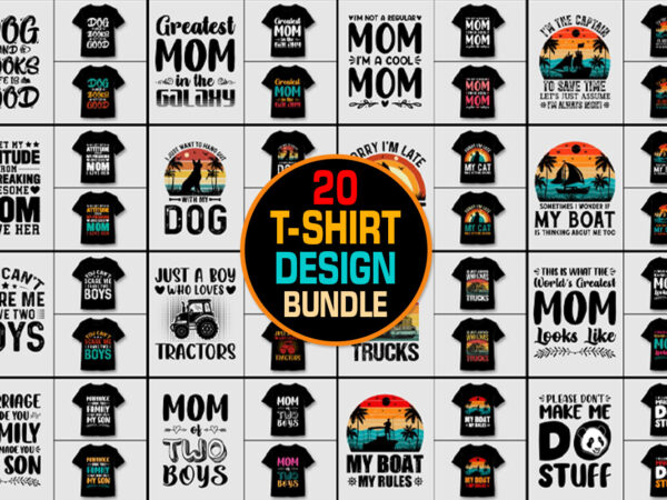 Trendy t-shirt design bundle