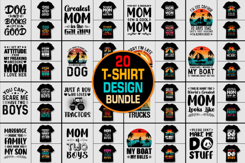 Trendy T-Shirt Design Bundle