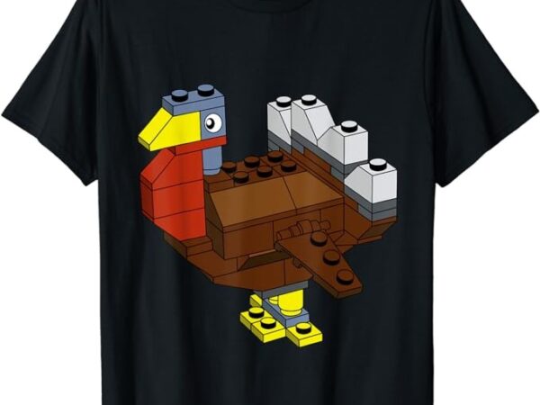 Tukey thanksgiving master builder block brick building kids t-shirt png file