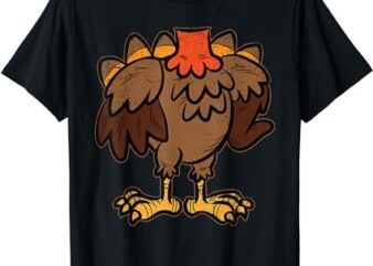 Turkey Body Costume Thanksgiving Day Funny Fall Autumn T-Shirt