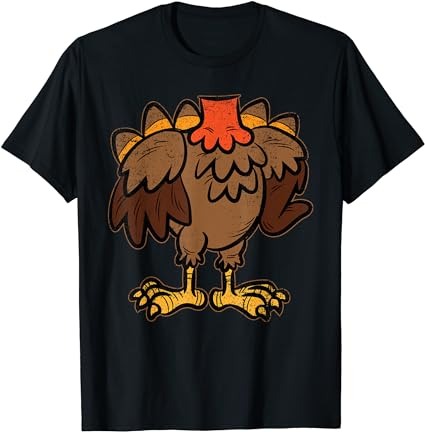 Turkey body costume thanksgiving day funny fall autumn t-shirt