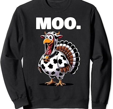 Turkey moo funny thanksgiving sweatshirt png file