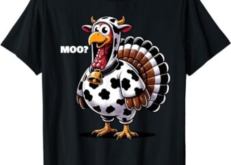 Turkey Moo Funny Thanksgiving T-Shirt