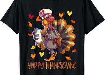 Turkey Nurse Thanksgiving Shirt Women Holiday Nursing T-Shirt