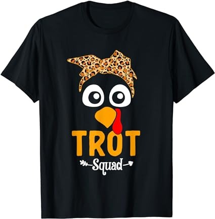 Turkey trot squad funny thanksgiving running family matching t-shirt