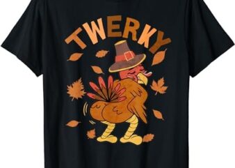 Twerky Thanksgiving Funny Turkey Butt Twerk Dance Pun 2023 T-Shirt