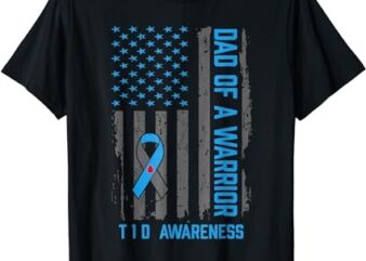 Type 1 Diabetes Awareness T1D Dad of Warrior Type 1 Diabetic T-Shirt