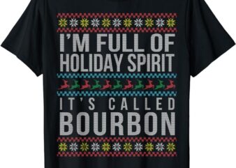 Ugly Christmas Drinking Funny Bourbon Holiday Party T-Shirt