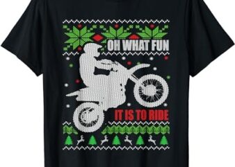 Ugly Christmas Sweater Dirt Bike Motorcycle Motocross Biker T-Shirt