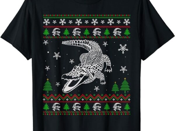 Ugly christmas sweater for alligator lovers funny ugly t-shirt