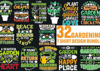 Garden T-Shirt Design Vector Bundle