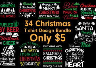 Christmas T-Shirt Design Bundle
