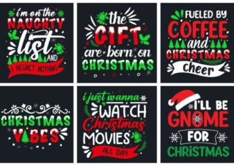 Christmas T Shirt Typography Vector