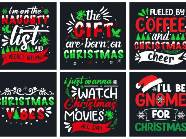 Christmas t shirt typography vector