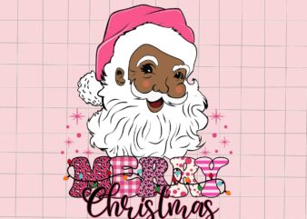 Merry Christmas Santa Svg, Pink Christmas Svg, Pink Winter Svg, Pink Santa Svg, Pink Santa Claus Svg, Christmas Svg