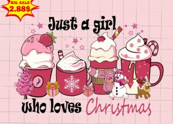 Girl Loves Christmas Svg, Pink Christmas Svg, Pink Winter Svg, Pink Santa Svg, Pink Santa Claus Svg, Christmas Svg