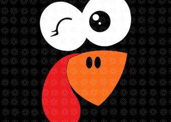 Cute Turkey Face Thanksgiving Day Svg, Turkey Face Svg, Thanksgiving Day Svg, Turkey Svg, Funny Turkey Svg