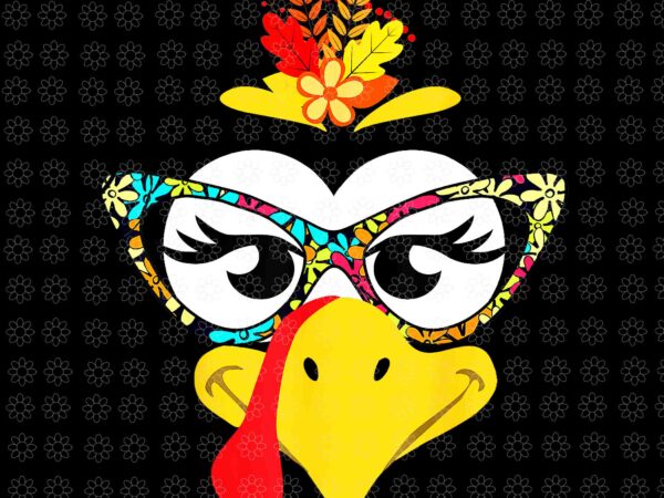 Turkey face colorful floral sunglasses png, funny thanksgiving png, turkey face, thanksgiving day png t shirt designs for sale