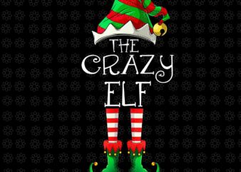 I’m The Crazy Elf Cute Family Christmas Png, Elf Christmas Png, The Crazy Elf Png, Christmas Png t shirt design for sale