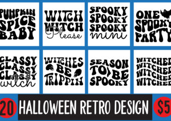Halloween retro design bundle,Halloween SVG design,Halloween Quotes designs,Halloween t-shirt designs,Halloween Retro design,Halloween stick