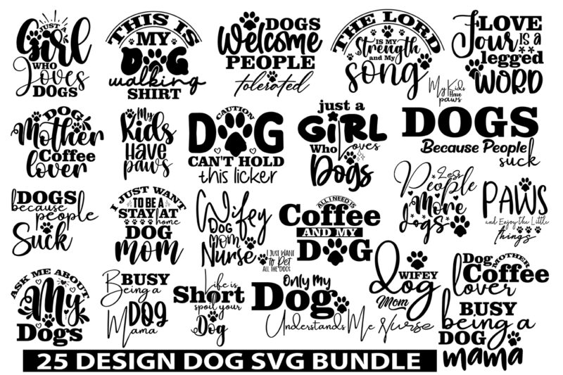 Dog SVG Bundle, Dog SVG Design Bundle, Dog Paw