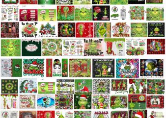 70 Grinch Christmas Tumbler Bundle Png, Grinch Bundle Tumbler Png, Pink Christmas Bundle Png, Merry, Tumbler, Grnichmas Png