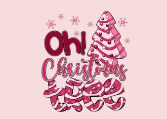 Oh Christmas Tree Cakes Pink Christmas Svg, Pink Christmas Svg, Pink Winter Svg, Pink Santa Svg, Pink Santa Claus Svg, Christmas Svg t shirt design online