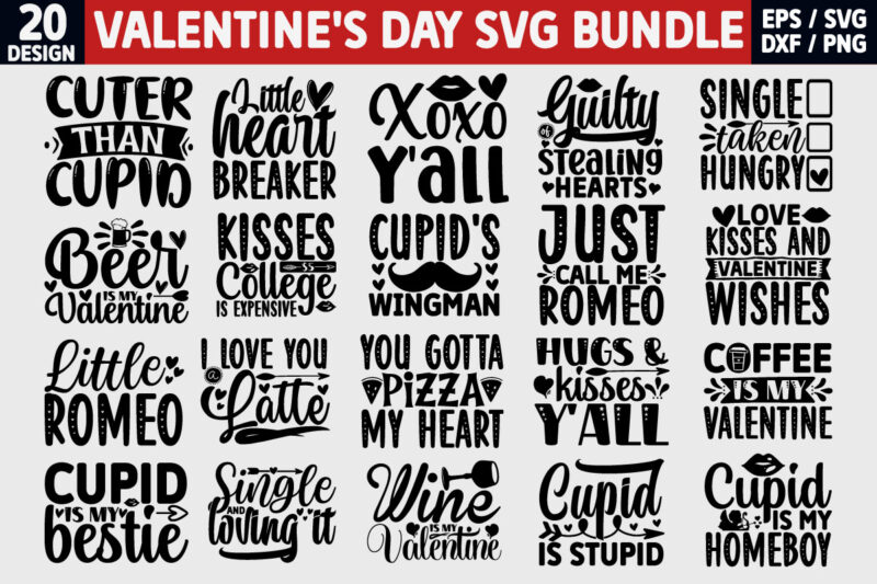 Valentine’s day Mega SVG Bundle