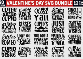 Valentine’s Day SVG Bundle t shirt vector art