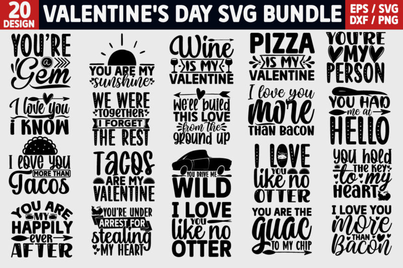 Valentine’s day Mega SVG Bundle