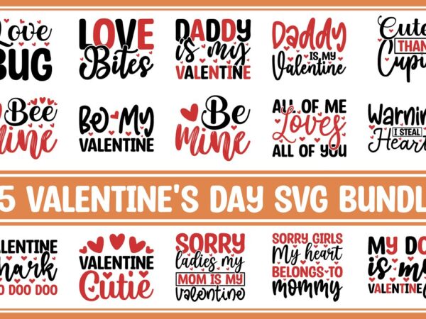Valentines day svg bundle t shirt vector art