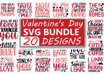 Valentine’s SVG Bundle t shirt vector art