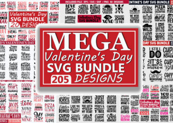 Valentine’s day Mega SVG Bundle t shirt vector art