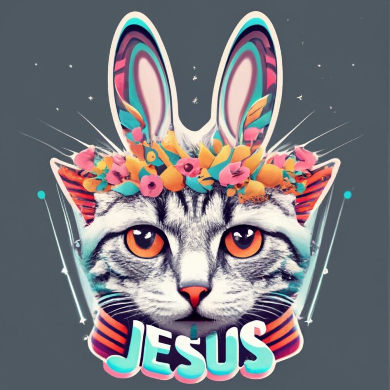 t-shirt design Vintage retro sunset distressed black style design, Christmas style, a cute raccoon wearing a santa hat, with text ” Jingle M