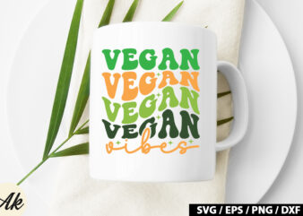 Vegan vibes Retro SVG