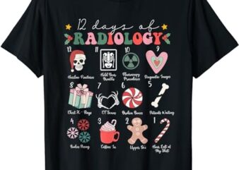 Vintage Christmas 12 Days Of Radiology X-ray Funny Christmas T-Shirt