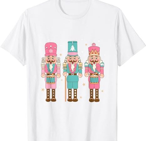 Vintage pink nutcracker squad pink christmas women girl kids t-shirt