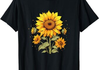 Vintage Sunflower Graphic T-Shirt png file