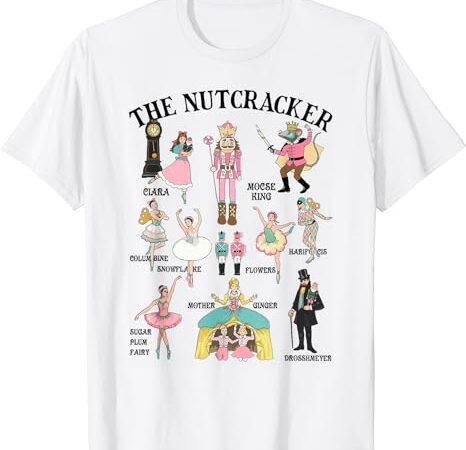 Vintage the nutcracker squad pink christmas women girls kids t-shirt